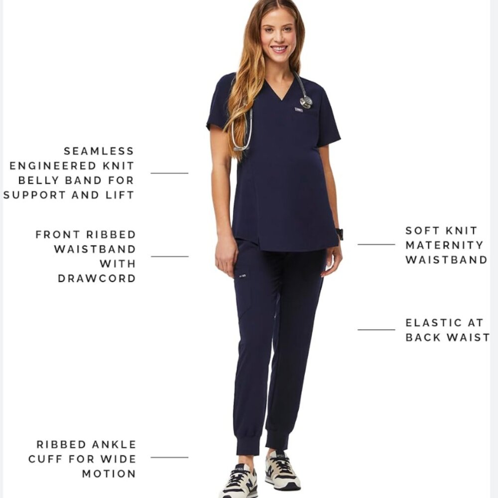 Figs Catarina scrub top- Navy XXL